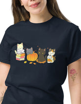 Cozy Fall Cats T-Shirt - Cute Autumn Cat Graphic Tee