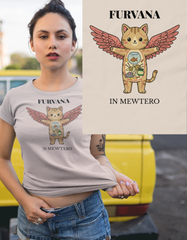 Furvana In Mewtero T-Shirt Funny Rock Band Cat Parody - sizes up to 5XL