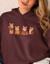 Cozy Fall Red Pandas Hoodie - Cute Autumn Red Panda Hoodie