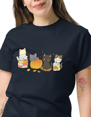 Cozy Fall Cats T-Shirt - Cute Autumn Cat Graphic Tee