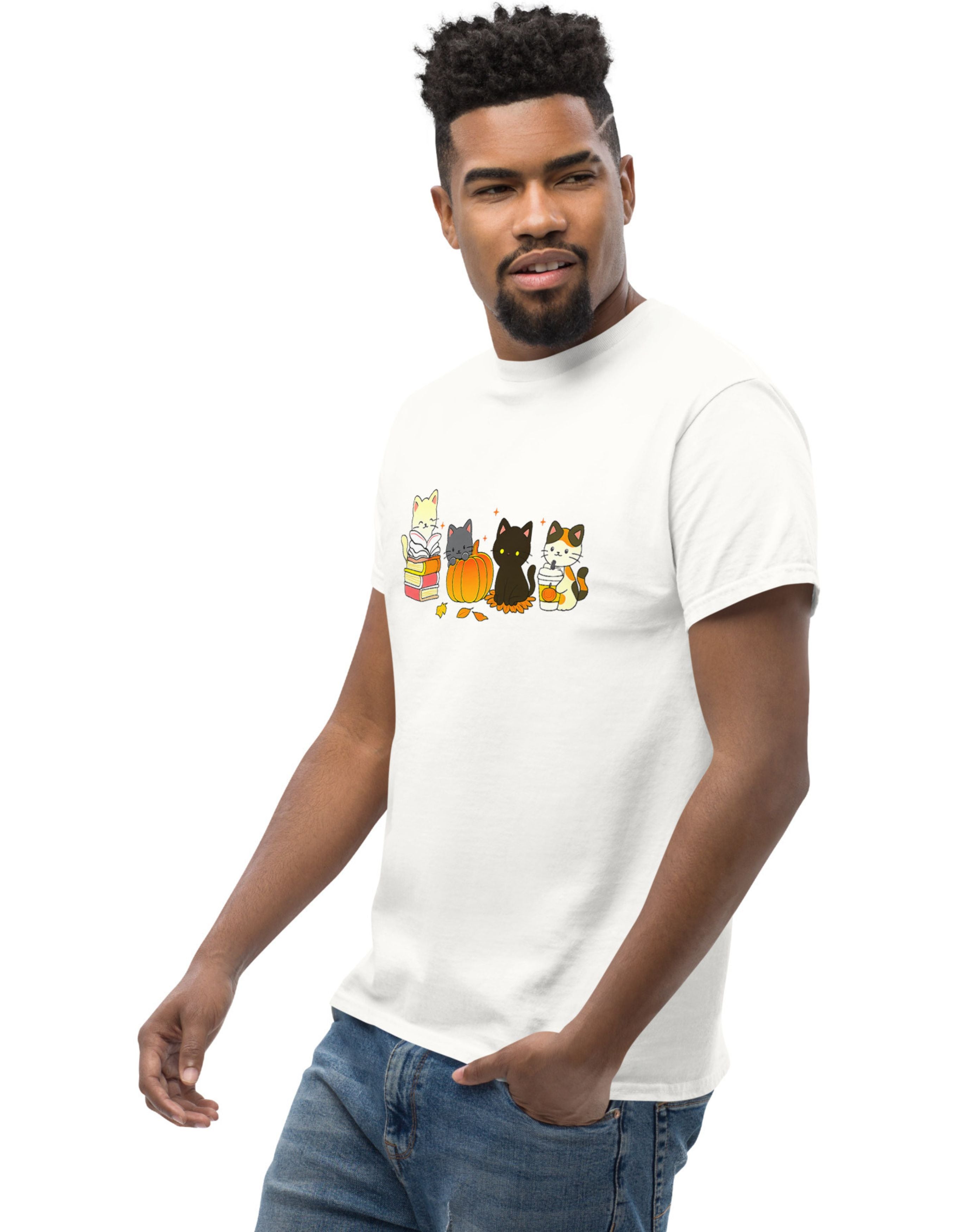 Cozy Fall Cats T-Shirt - Cute Autumn Cat Graphic Tee