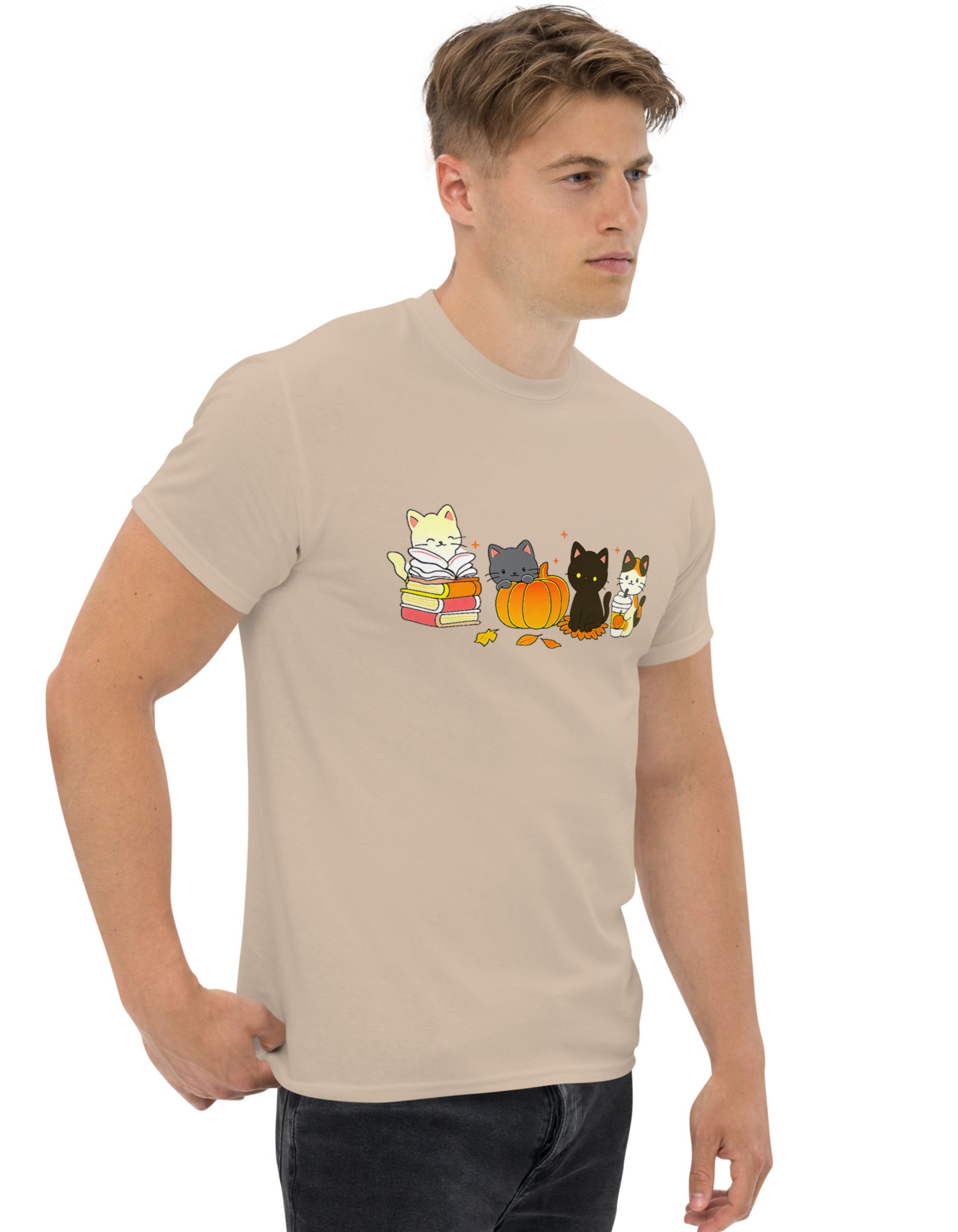 Cozy Fall Cats T-Shirt - Cute Autumn Cat Graphic Tee