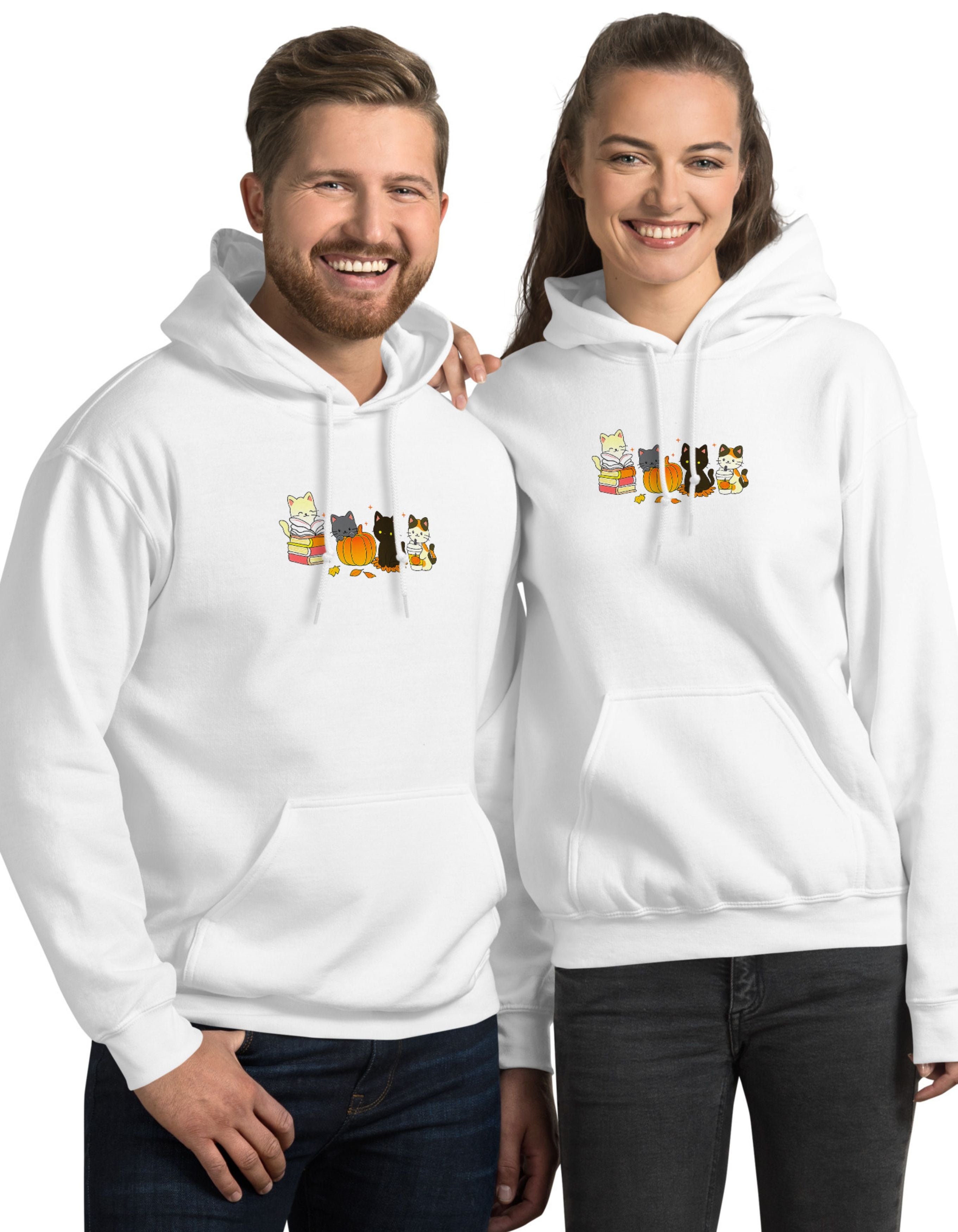 Cozy Fall Cats Hoodie - Cute Autumn Cat Graphic Hoodie