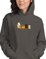 Cozy Fall Cats Hoodie - Cute Autumn Cat Graphic Hoodie