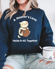 A Mother’s Love Holds It All Together Sweatshirt - Mother’s Day Gift for Cat Lovers