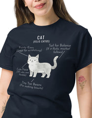 Cat Anatomy T-Shirt Cute Funny Cat Diagram Tee - sizes up to 5XL