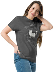 Cat Anatomy T-Shirt Cute Funny Cat Diagram Shirt - sizes up to 5XL