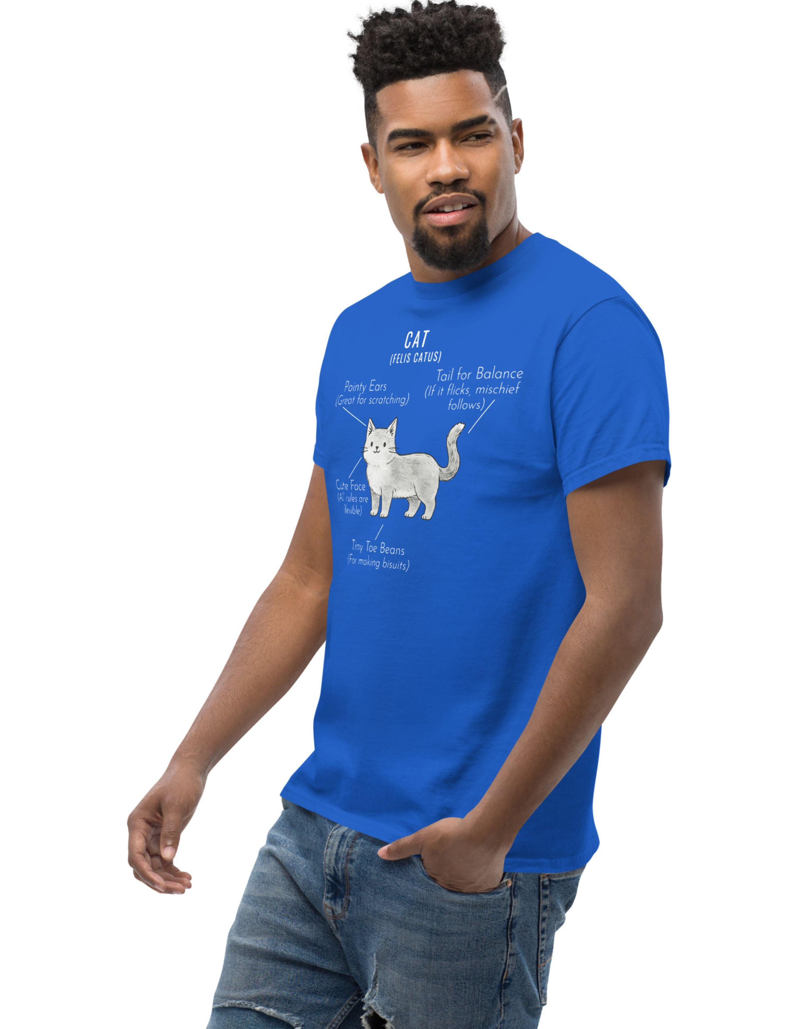 Cat Anatomy T-Shirt Cute Funny Cat Diagram Shirt - sizes up to 5XL