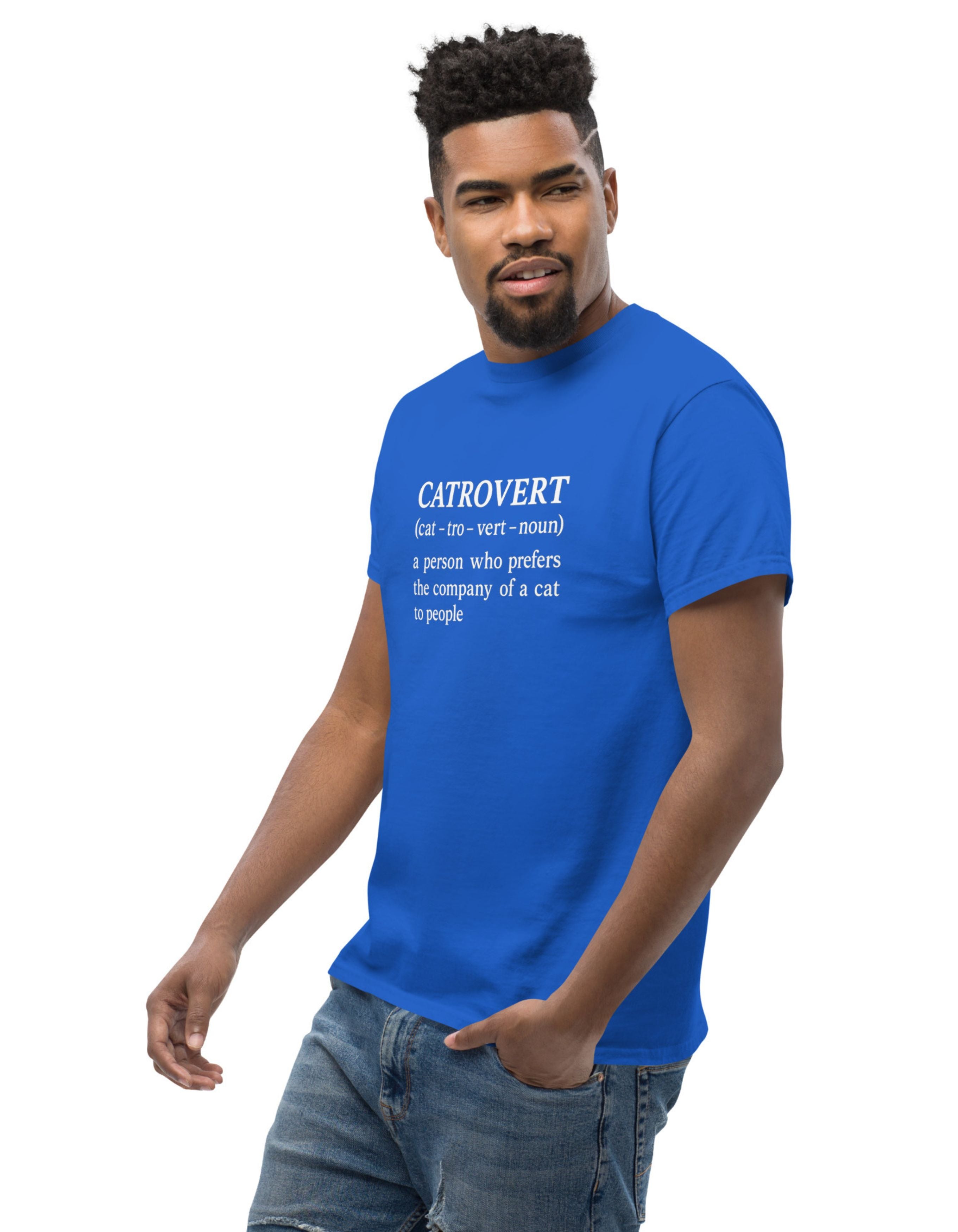 Catrovert T-Shirt Funny Cat Lover Definition Shirt - sizes up to 5XL