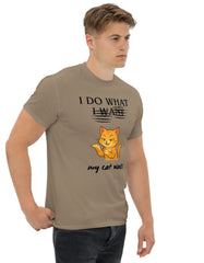 I Do What My Cat Wants T-Shirt Funny Cat Attitude Shirt - sizes up to 5XL
