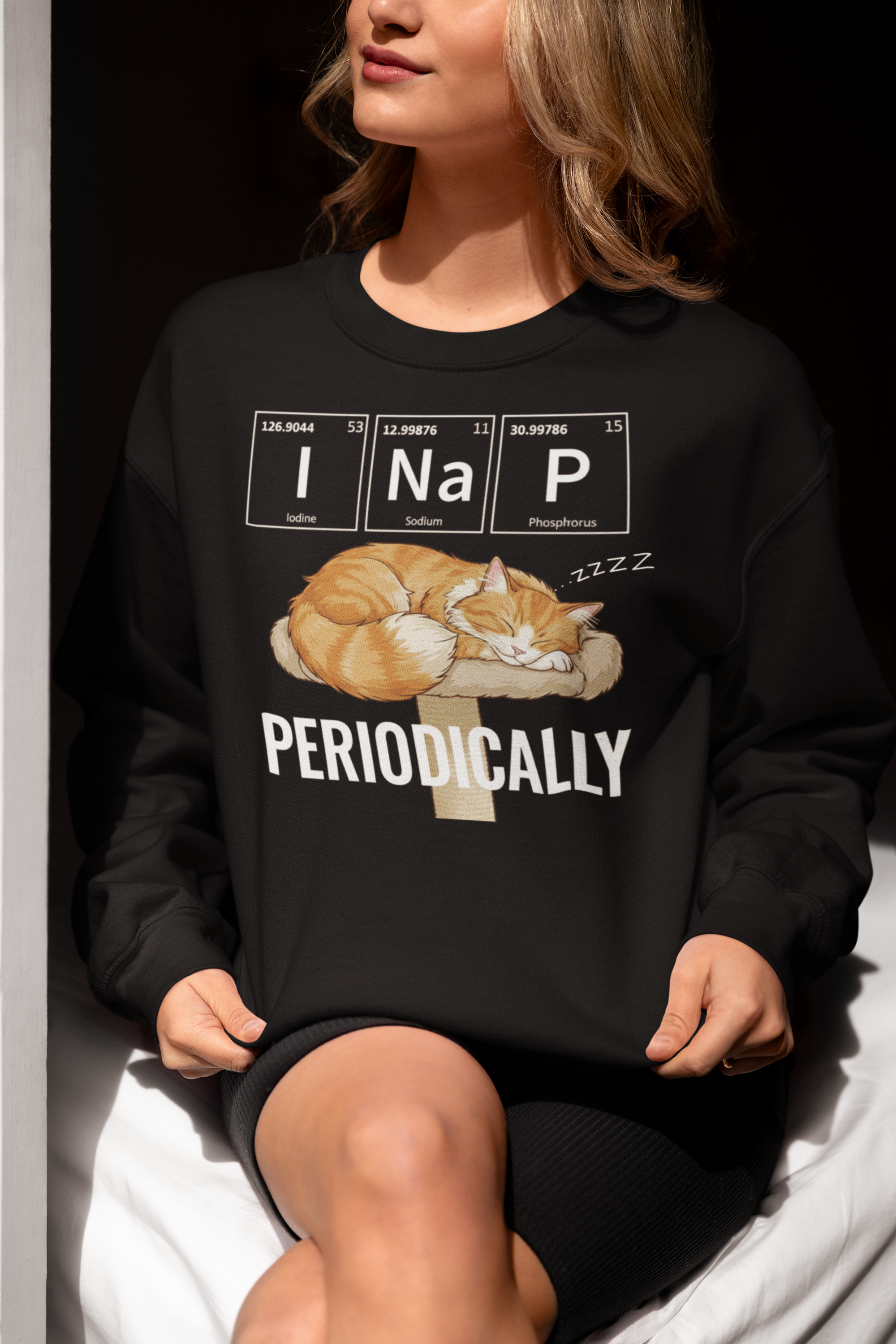 I Na P Periodically Sweatshirt Funny Science Humor Periodic Table Pullover - sizes up to 5XL