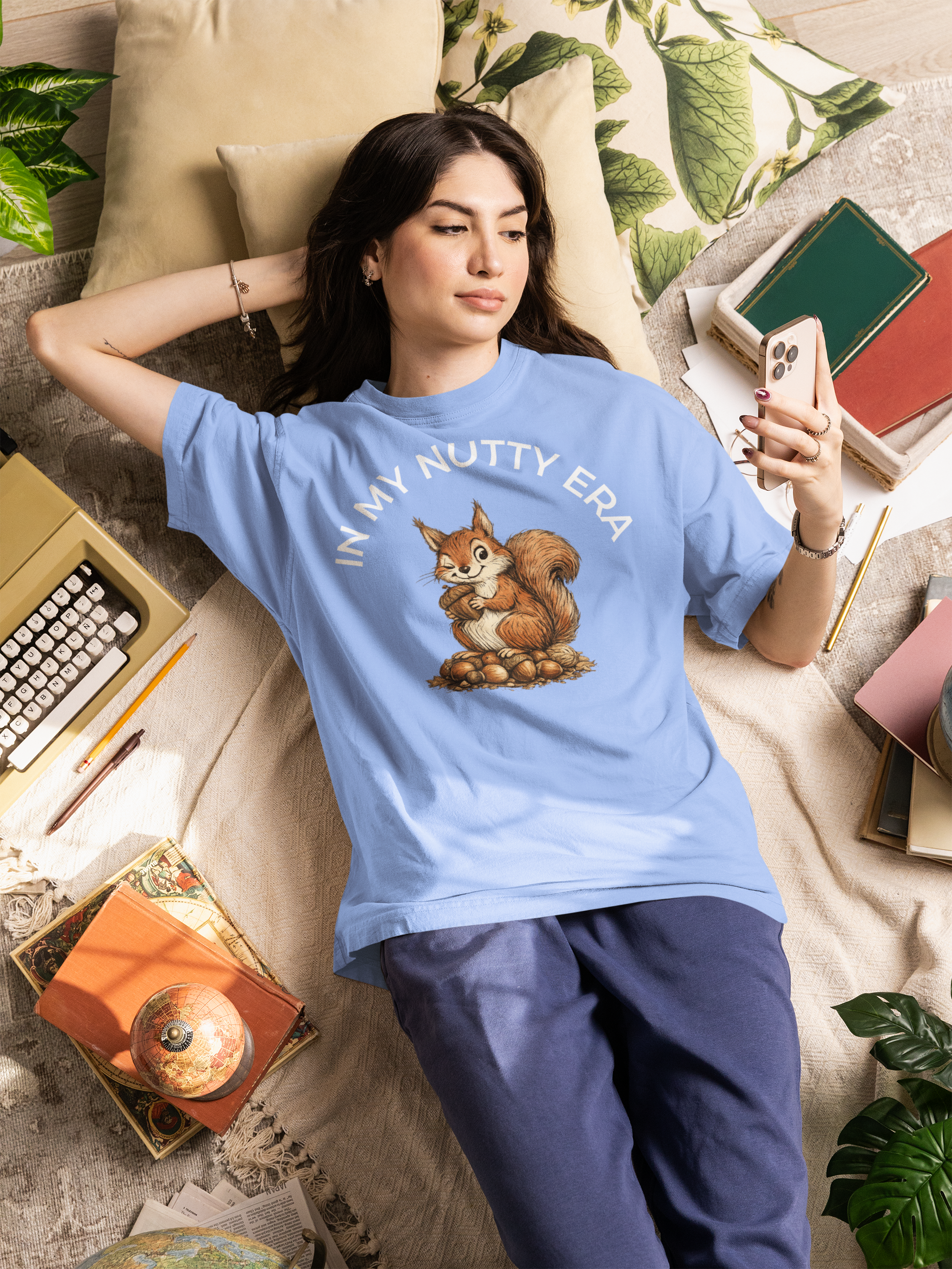 In My Nutty Era T-Shirt Funny Squirrel Shirt Trendy Meme Graphic Tee Unisex Humor Shirt; sizes up to 5XL