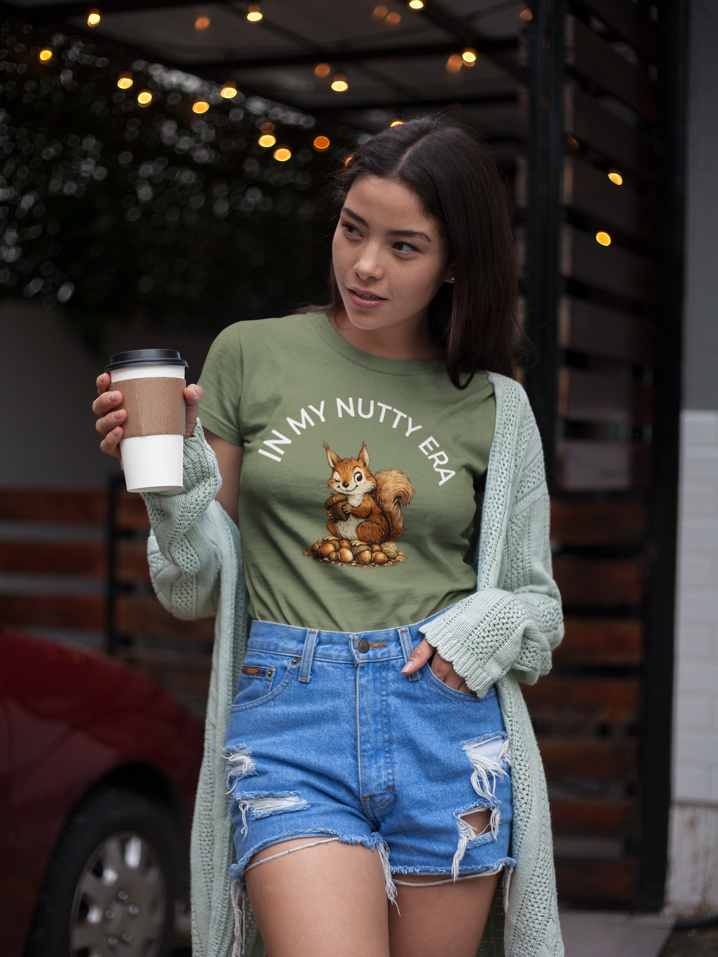 In My Nutty Era T-Shirt Funny Squirrel Shirt Trendy Meme Graphic Tee Unisex Humor Shirt; sizes up to 5XL