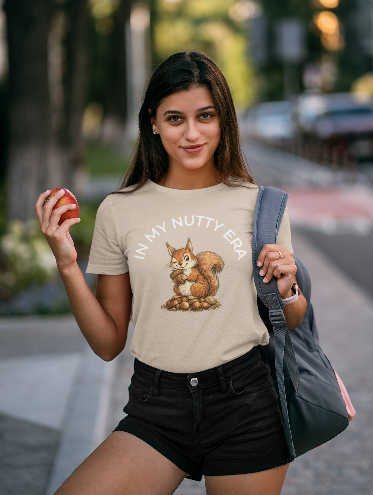 In My Nutty Era T-Shirt Funny Squirrel Shirt Trendy Meme Graphic Tee Unisex Humor Shirt; sizes up to 5XL
