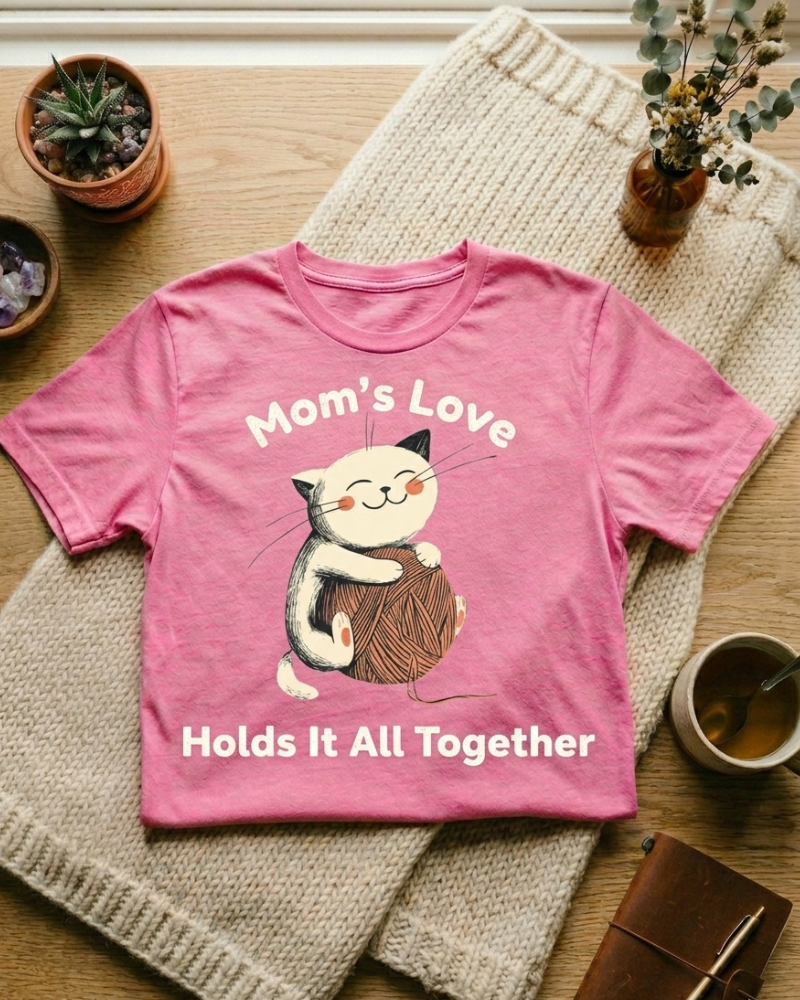 Mom’s Love Holds It All Together Shirt cat mom gift Mothers Day gift for mom birthday gift Christmas gift cat lover t-shirt - sizes up to 5XL