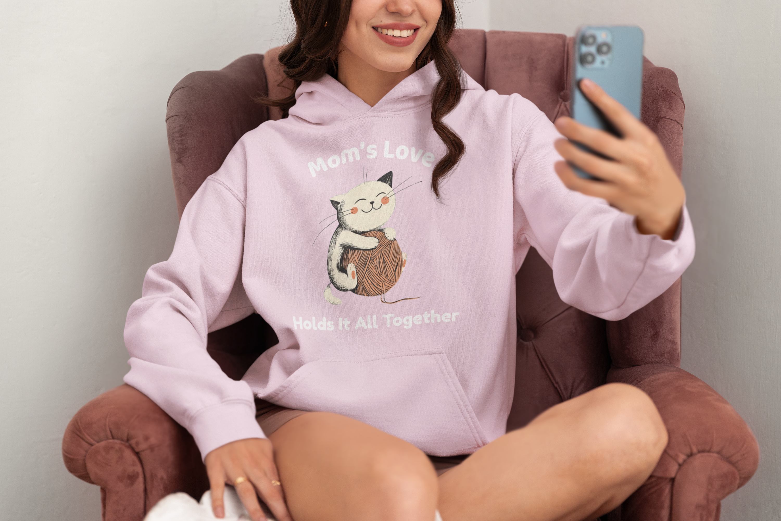 Mom’s Love Holds It All Together Hoodie cat mom gift Mothers Day gift for mom birthday gift Christmas gift cat lover hoodie - sizes up to 5XL