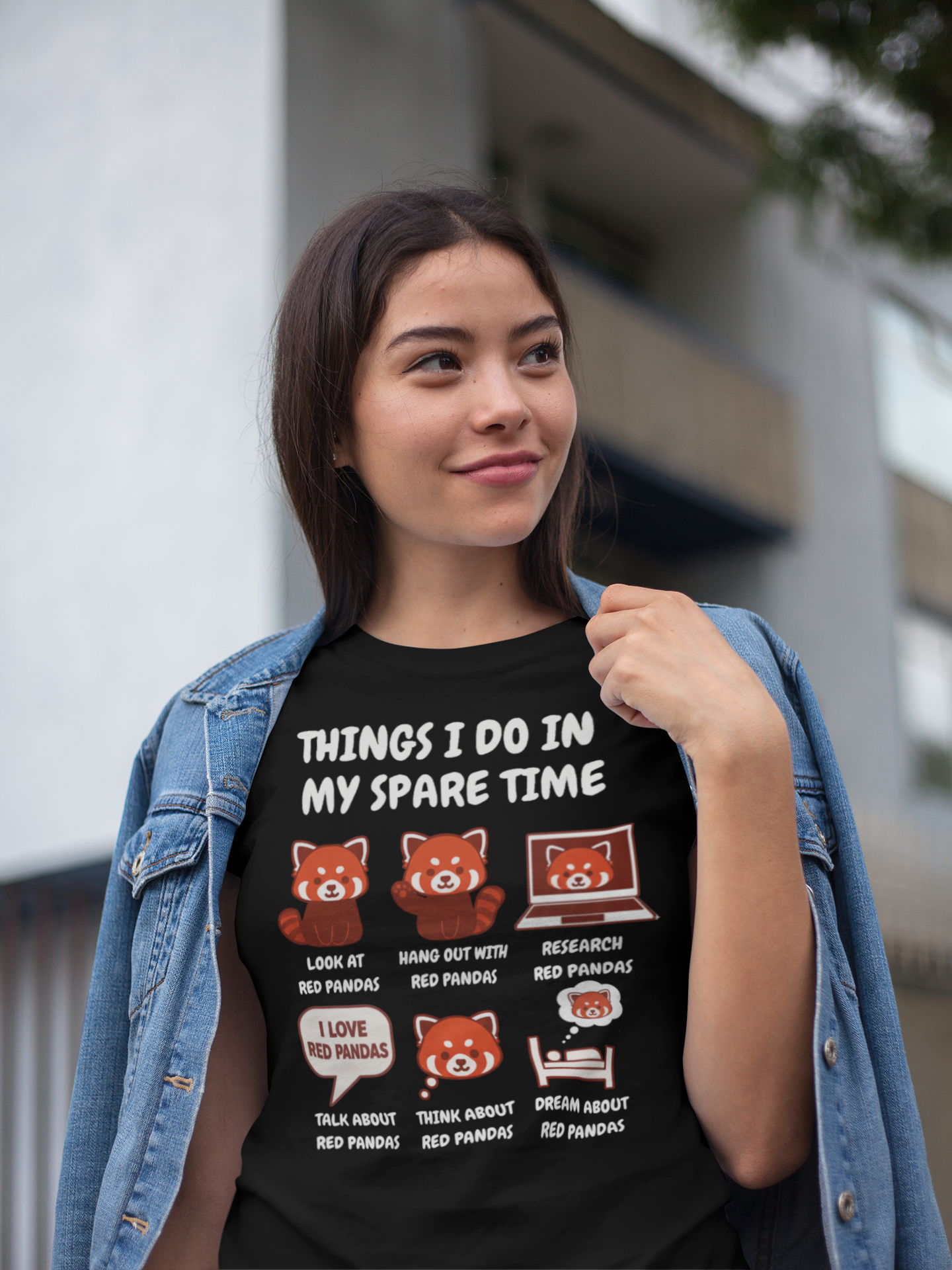 Things I Do in My Spare Time Red Panda T Shirt Funny Animal Graphic Tee - sizes up to 5XL
