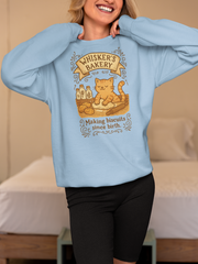Whisker’s Bakery Cat Sweatshirt Funny Baking Cat Crewneck Sweater – sizes up to 5XL