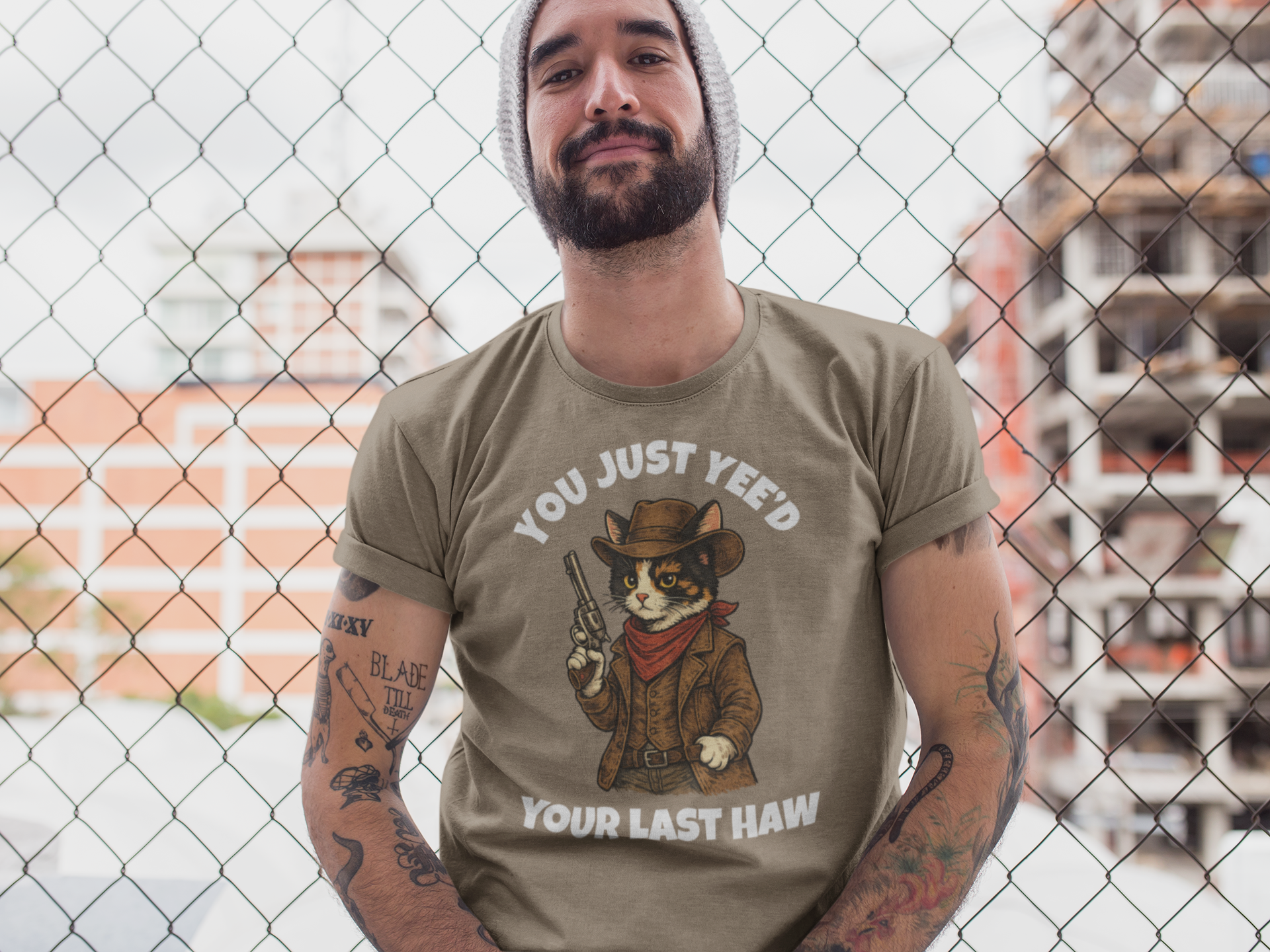 You Just Yee’d Your Last Haw T-Shirt Funny Cowboy Cat Western Meme Tee – sizes up to 5XL