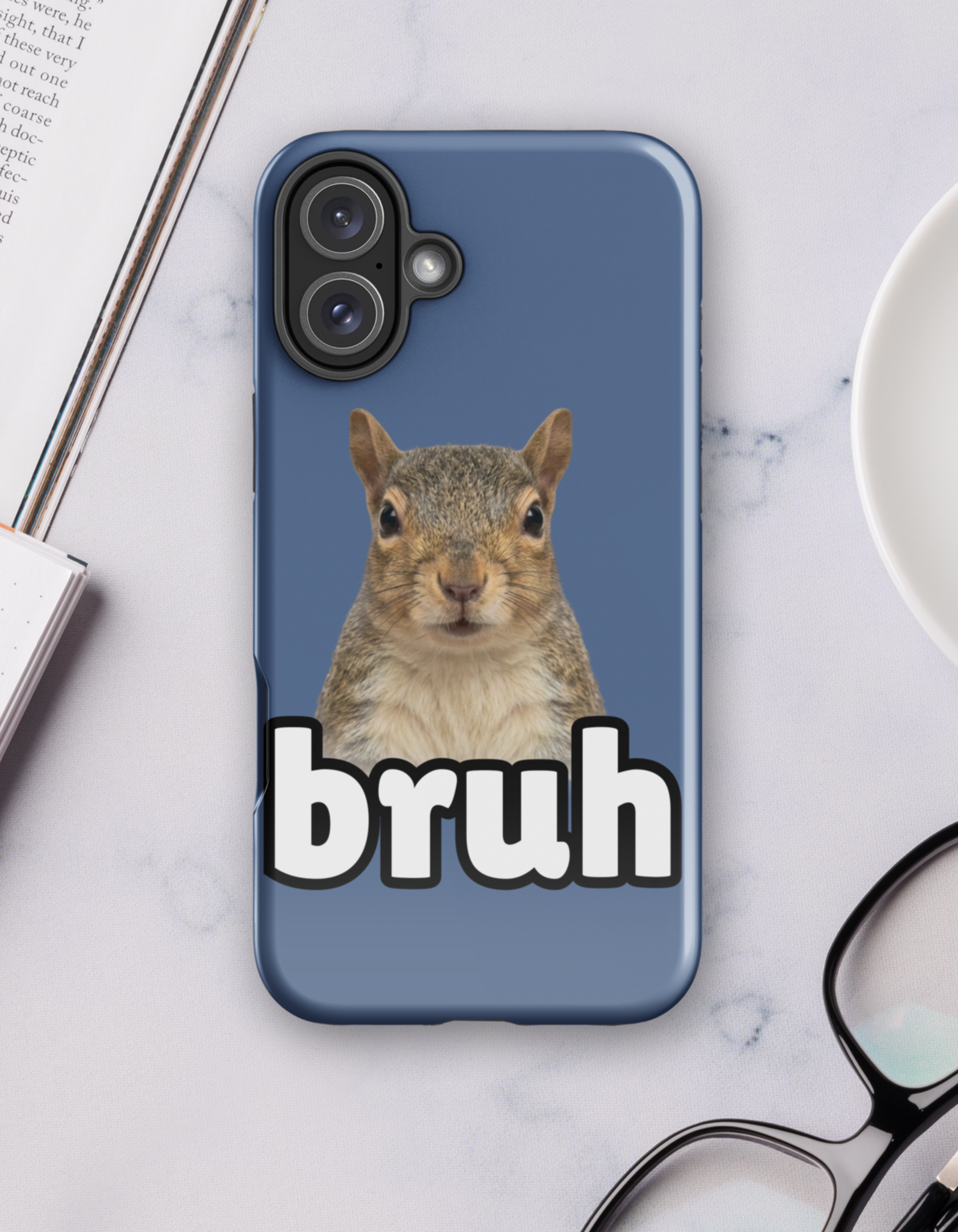 Bruh Squirrel Tough iPhone Case - Funny Meme Animal Phone Case