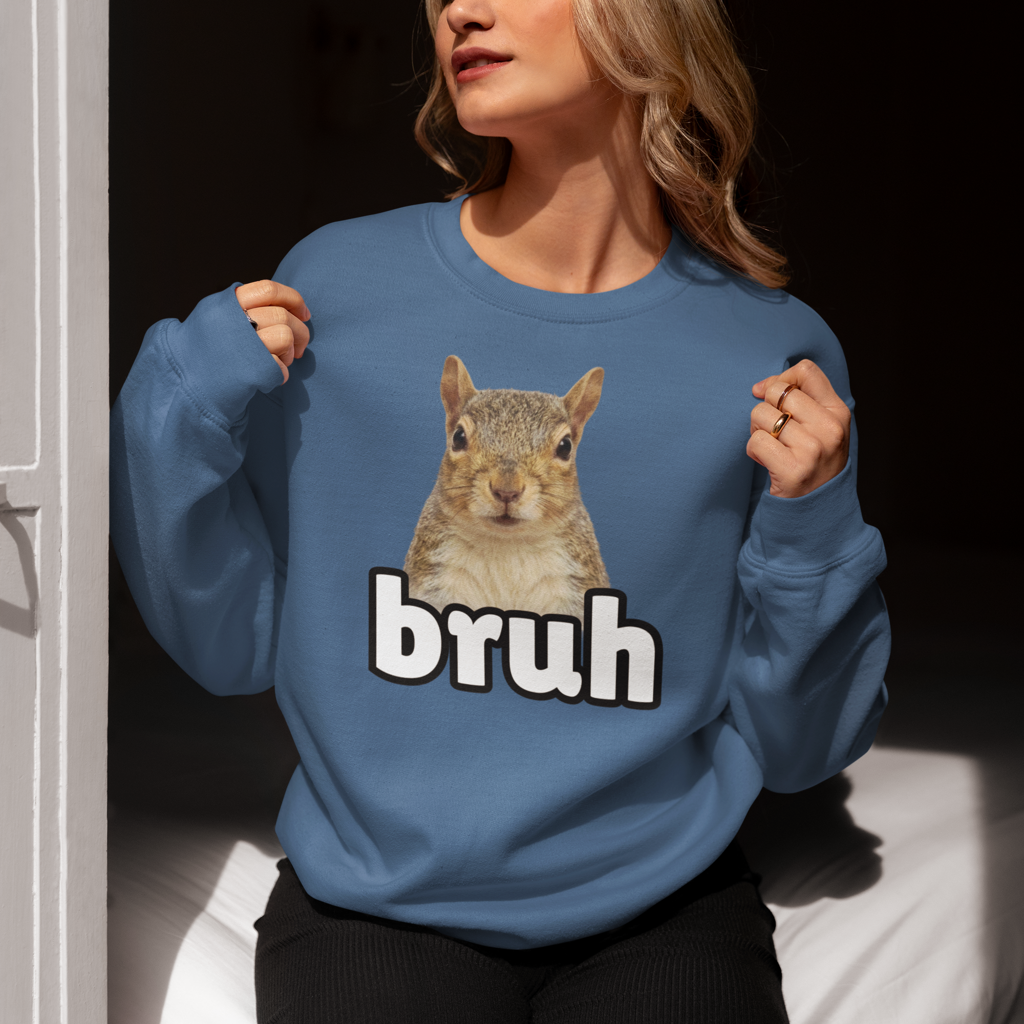 Bruh Squirrel Sweatshirt - Funny Meme Animal Sweater