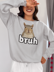 Bruh Squirrel Sweatshirt - Funny Meme Animal Sweater