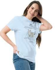 Cat Anatomy T-Shirt Cute Funny Cat Diagram Tee - sizes up to 5XL