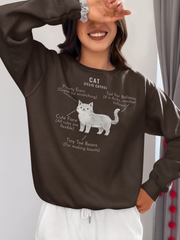 Cat Anatomy Sweatshirt Cute Funny Cat Diagram Pullover - sizes up to 5XL