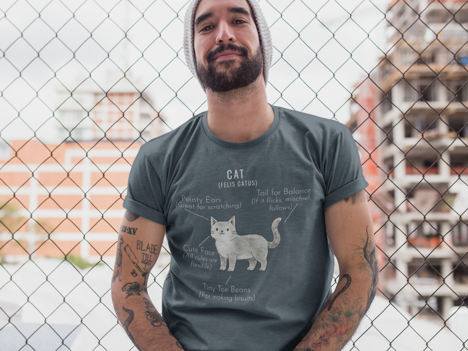 Cat Anatomy T-Shirt Cute Funny Cat Diagram Tee - sizes up to 5XL