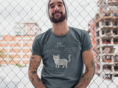 Cat Anatomy T-Shirt Cute Funny Cat Diagram Shirt - sizes up to 5XL