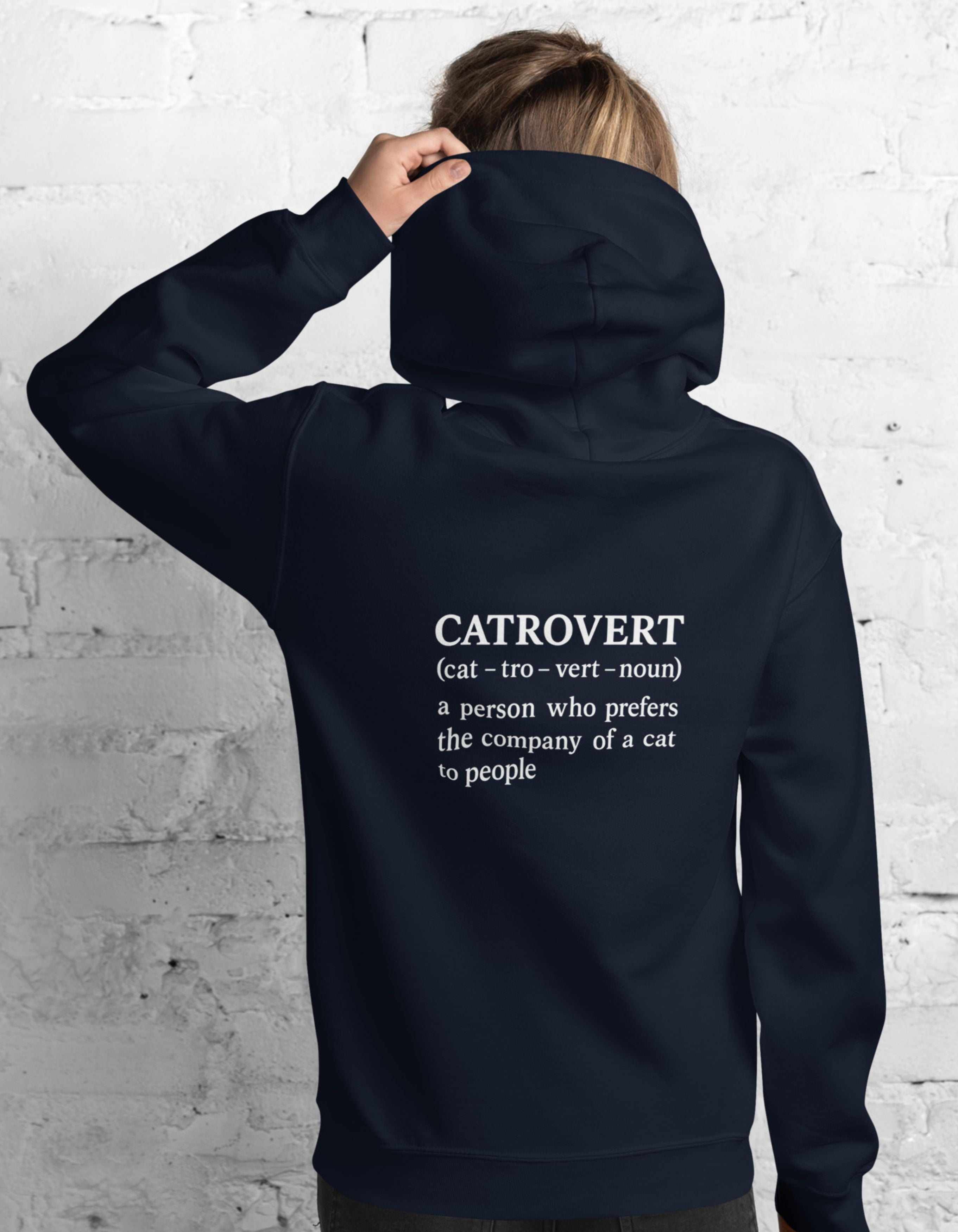 Catrovert Hoodie Funny Cat Lover Definition Pullover Hoodie - sizes up to 5XL