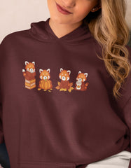 Cozy Fall Red Pandas Hoodie - Cute Autumn Red Panda Hoodie