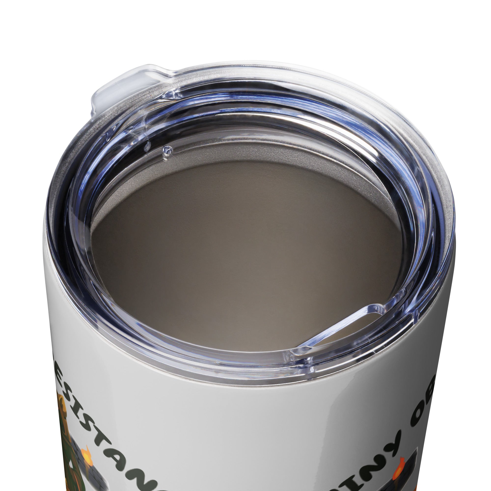 Shiny Object Resistance 0% Tumbler Funny Cat DnD Gaming Humor 20oz Stainless Steel