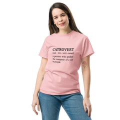 Catrovert T-Shirt Funny Cat Lover Definition Shirt - sizes up to 5XL