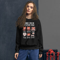 Things I Do in My Spare Time Red Panda Sweatshirt Funny Animal Graphic Sweater - sizes up to 5XL