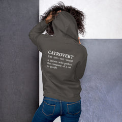 Catrovert Hoodie Funny Cat Lover Definition Pullover - sizes up to 5XL
