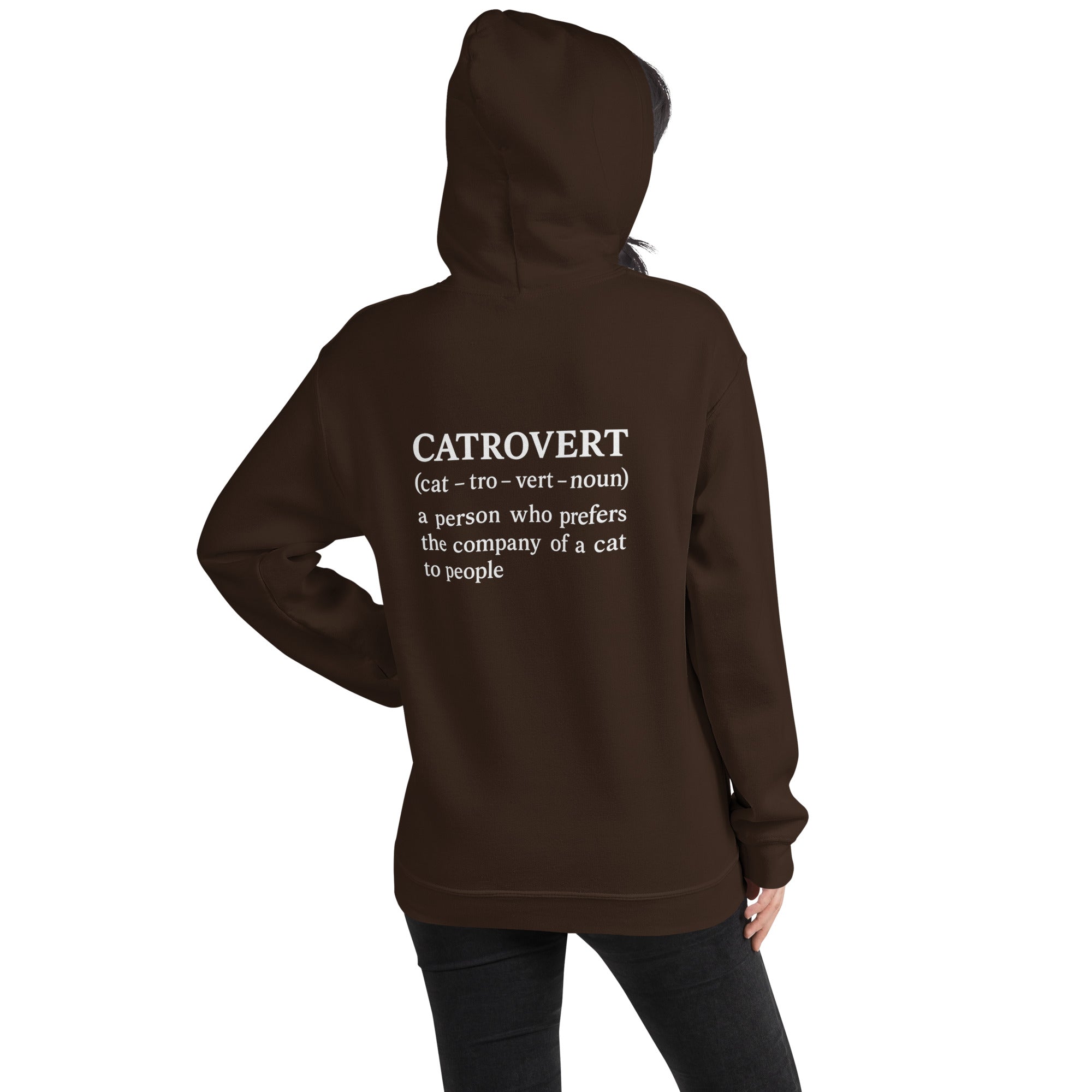 Catrovert Hoodie Funny Cat Lover Definition Pullover Hoodie - sizes up to 5XL