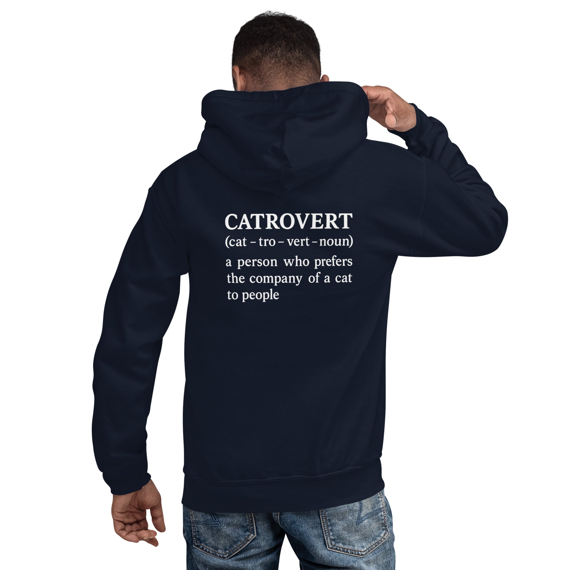 Catrovert Hoodie Funny Cat Lover Definition Pullover - sizes up to 5XL